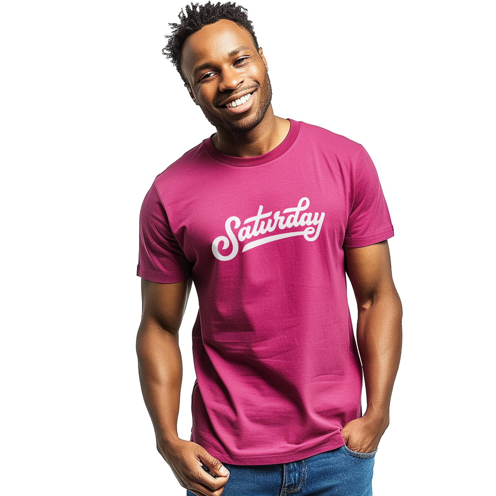 Saturday Pink Tri-Blend Tee