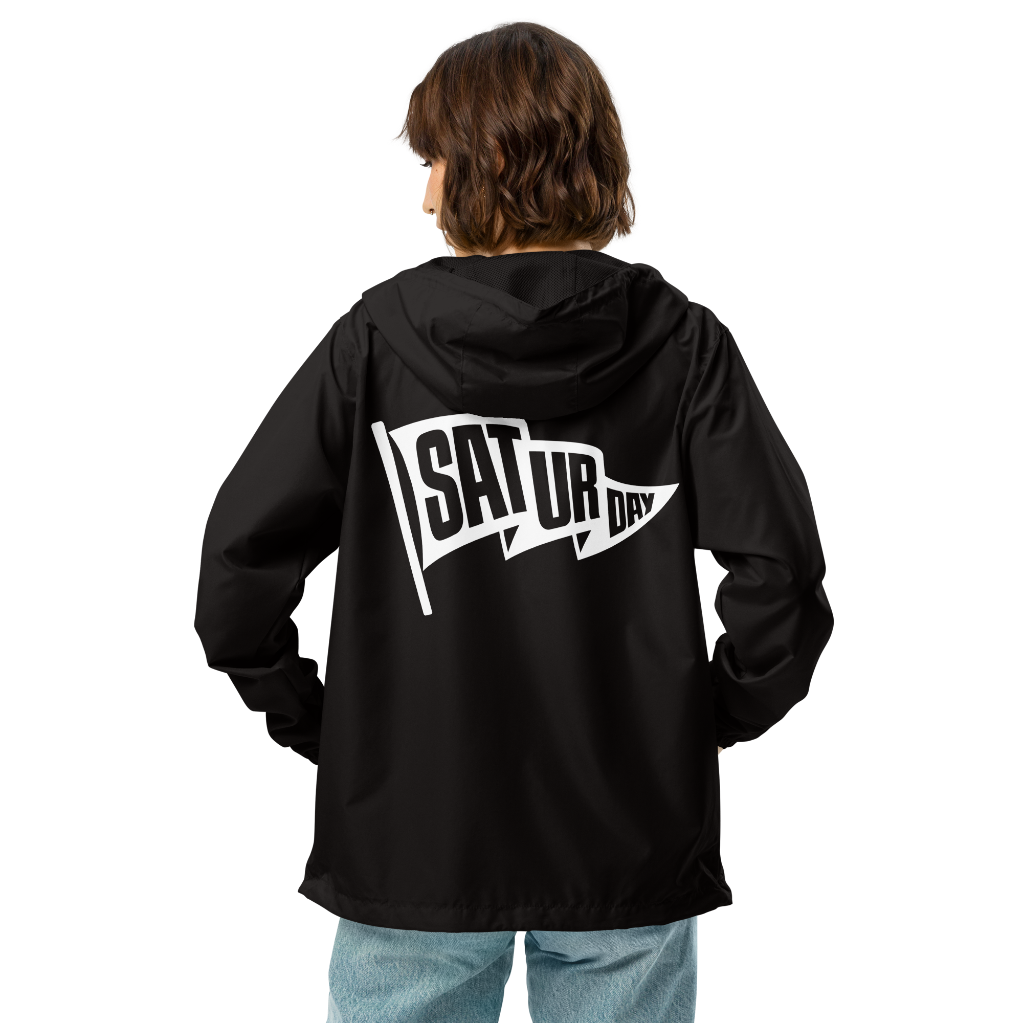 Pin Flag Zip-Up Windbreaker