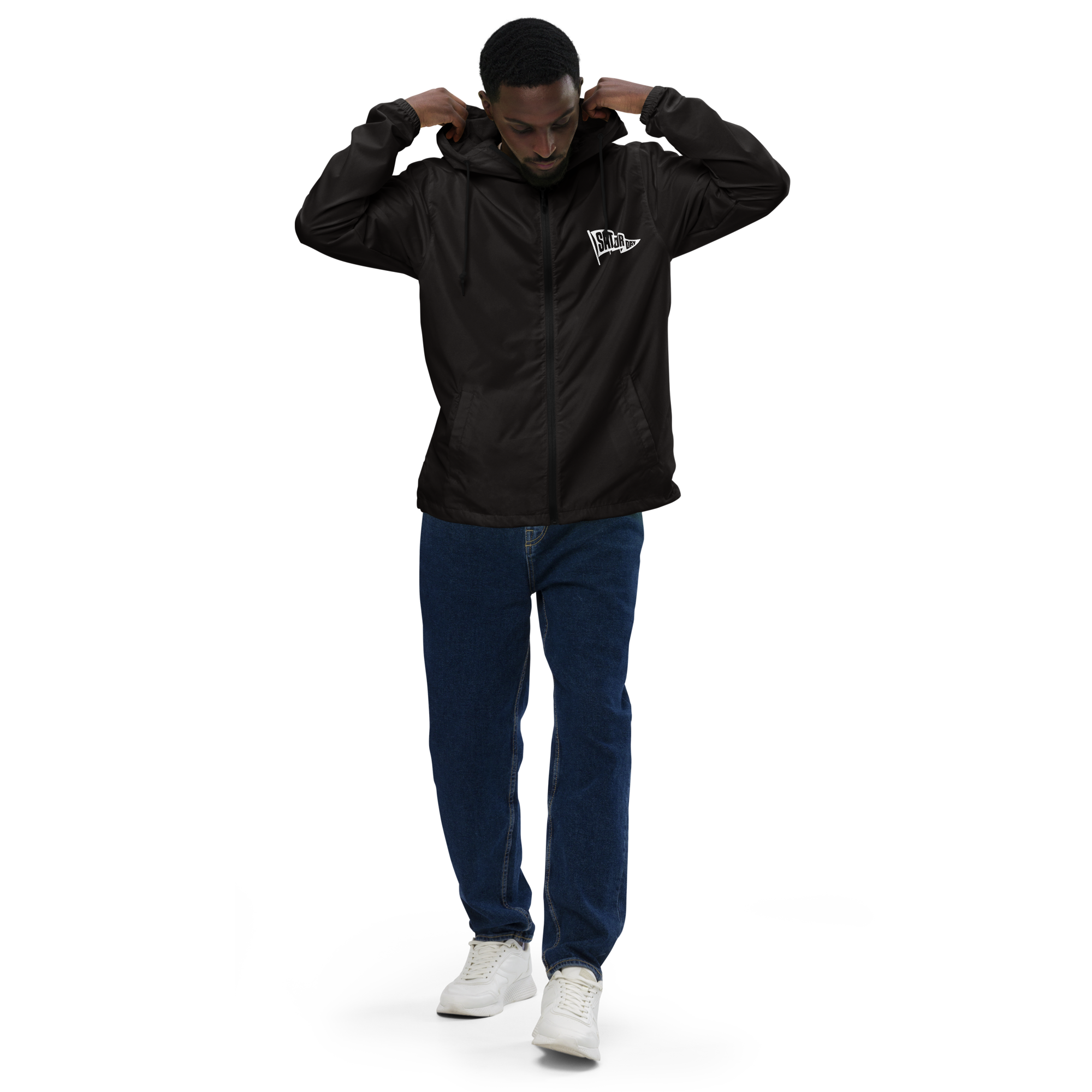 Pin Flag Zip-Up Windbreaker