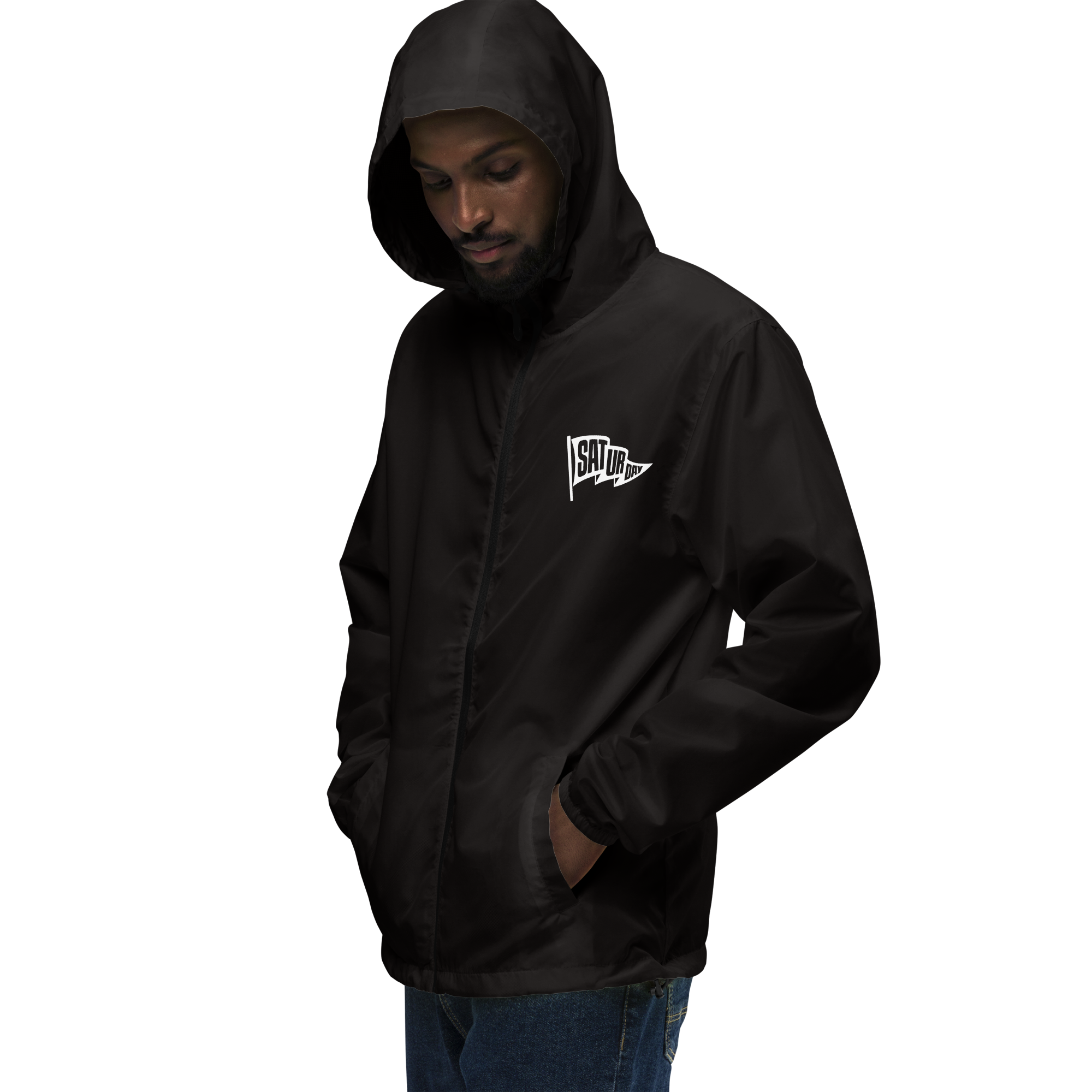 Pin Flag Zip-Up Windbreaker