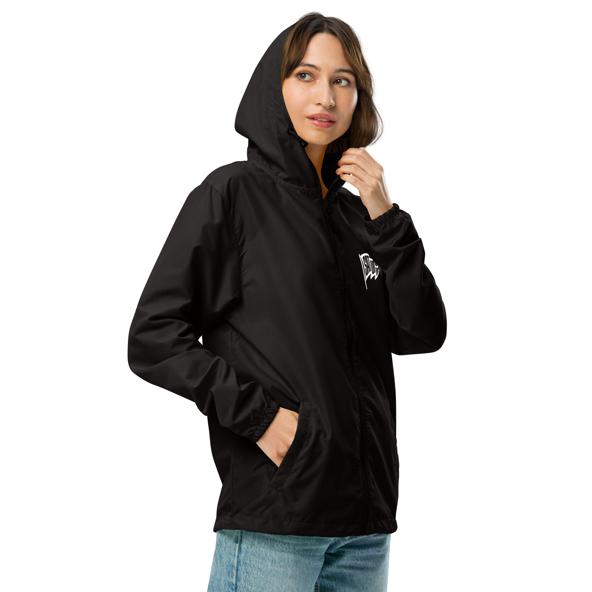 Pin Flag Zip-Up Windbreaker