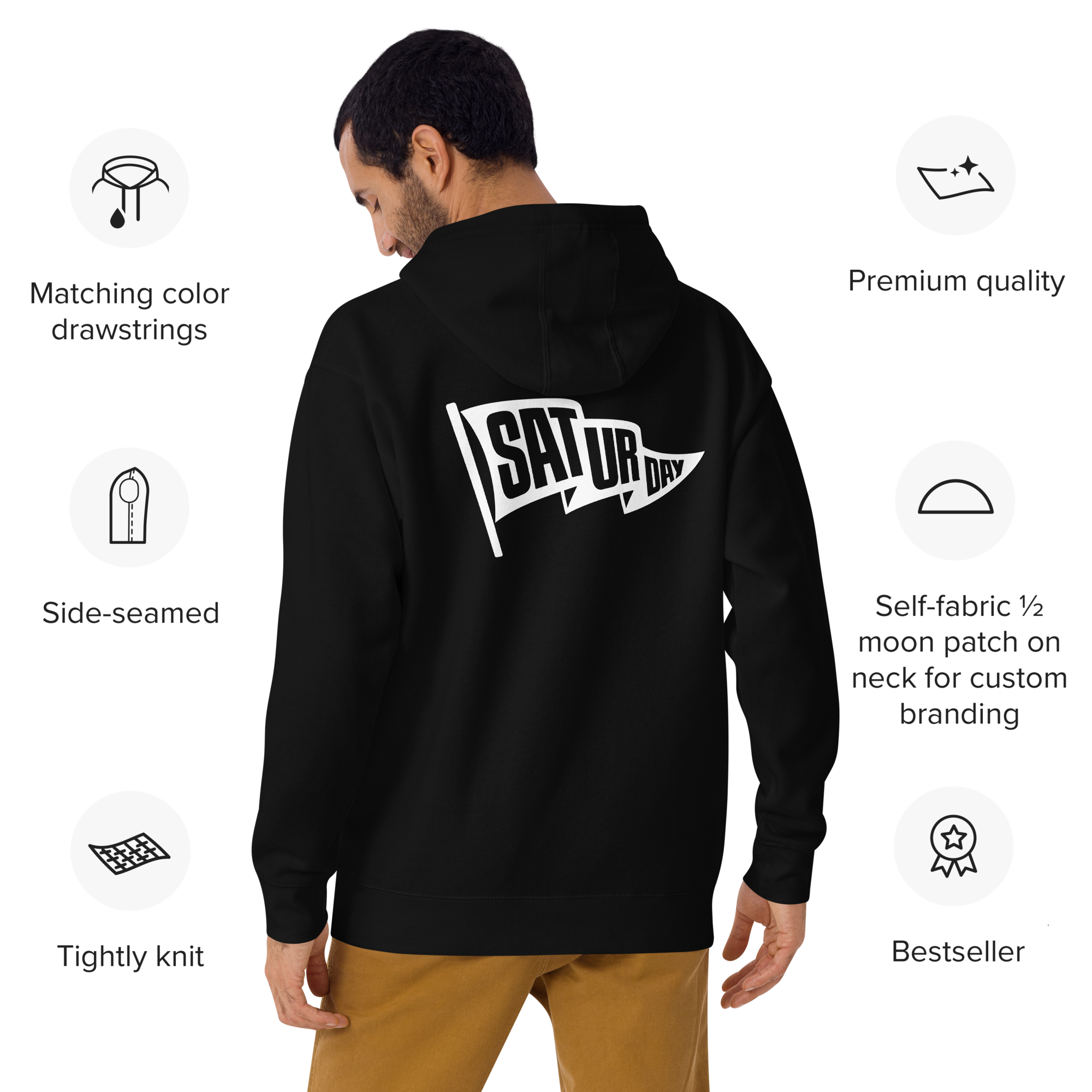 Pin Flag Pullover Hoodie