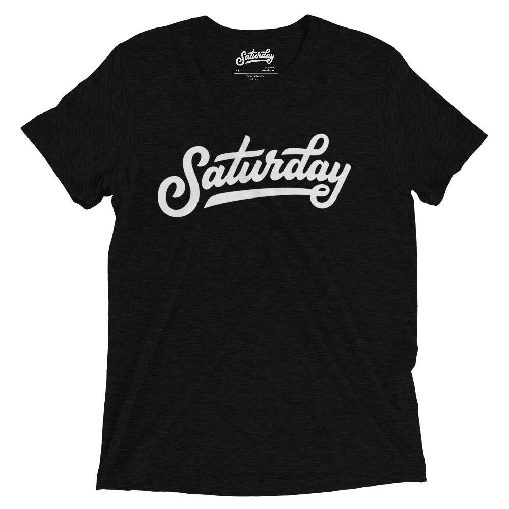 Saturday Black Tri-Blend Tee